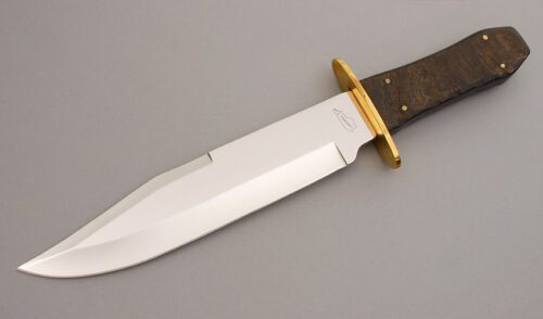 Jim Thompson Bowie with Buffalo Horn Handles handle material - Obverse Side - Item #KLC07566