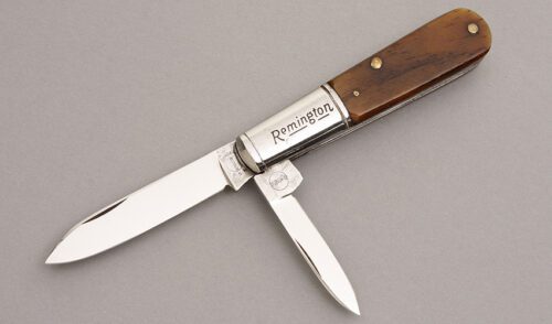 Remington Knives RB43 Barlow with Brown Bone handle material - Obverse Side - Item #KLC07578