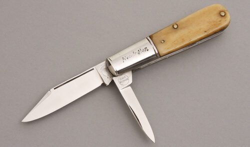 Remington Knives R44 Barlow with Smooth Bone Scales handle material - Obverse Side - Item #KLC07581