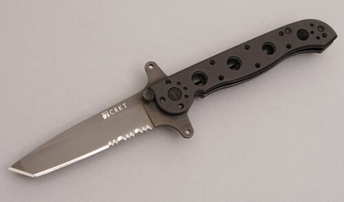 CRKT Knives M16-14SF Kit Carson Tanto with Aluminum Inter-Frame handle material - Obverse Side - Item #KLC07623