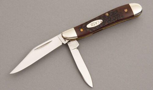 Case Cutlery 6220 Peanut with Jigged Delrin Scales handle material - Obverse Side - Item #KLC07748