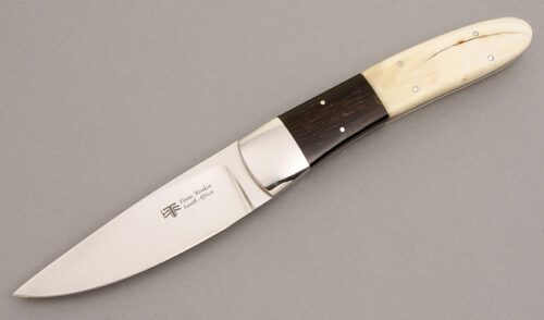 Tinus Beukes Hunter with Warthog Tusk & Khudu Horn handle material - Obverse Side - Item #KLC07844