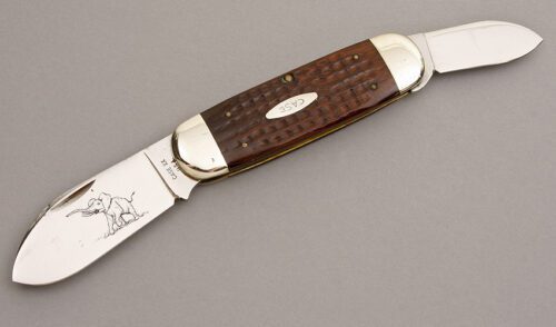 Case Cutlery 6250 Elephant Toenail with Jigged Wood Handle handle material - Obverse Side - Item #KLC07866