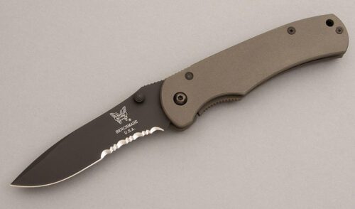 Benchmade Knives 750 Pinnacle Mono-Lock Liner with Beadblast Titanium Frame handle material - Obverse Side - Item #KLC07914