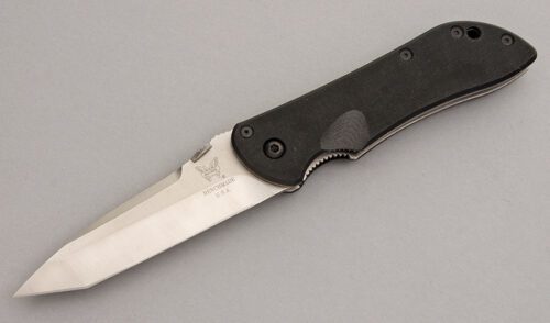 Benchmade Knives Model 910 Elishewitz Stryker with Textured G-10 handle material - Obverse Side - Item #KLC07919