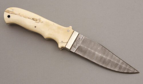 Norm Bardsley Boot Knife with Ivory Handle Scales handle material - Obverse Side - Item #KLC07924