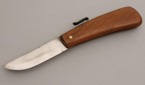 John Walker Friction Folder with Walnut Wood Handle handle material - Obverse Side - Item #KLC08067
