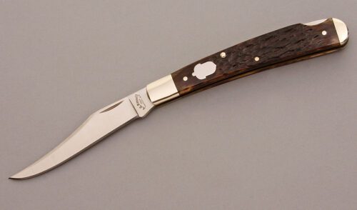 A.G. Russell Grandad's Lockback with Jigged Bone handle material - Obverse Side - Item #KLC08087