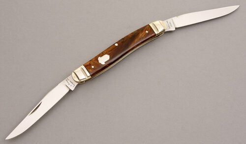 A.G. Russell Muskrat with Brown Onyx Celluloid handle material - Obverse Side - Item #KLC08106