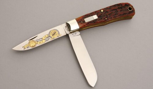 Remington Knives Grand American Championships with Jigged Bone handle material - Obverse Side - Item #KLC08114