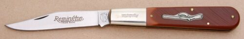 Remington Knives Daddy Barlow Musket Knife with Sawcut Delrin handle material - Obverse Side - Item #KLC08115