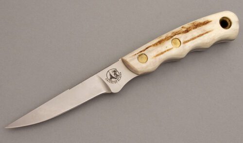 Knives of Alaska Jaeger Boning Knife with Stag handle material - Obverse Side - Item #KLC08127