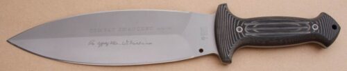 Boker Knives Combat Smatchet with Black Canvas Micarta handle material - Obverse Side - Item #KLC08131