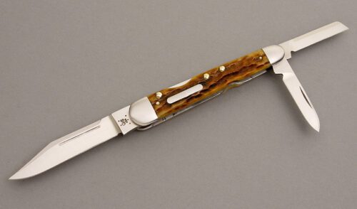 Case Cutlery TB532005 Lockback Whittler with Remington Jigged Bone handle material - Obverse Side - Item #KLC08135