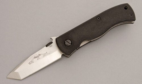 Emerson Knives Mini CQC7 Linerlock with G-10 Scales handle material - Obverse Side - Item #KLC08178