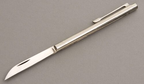 Christy Knives Sport Pen Knife with Stainless handle material - Obverse Side - Item #KLC08184