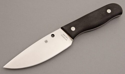Spyderco Knives Stuart Ackerman Serrata with Black G-10 handle material - Obverse Side - Item #KLC08195