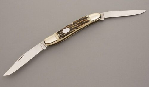 A.G. Russell Super Muskrat with Stag handle material - Obverse Side - Item #KLC08205