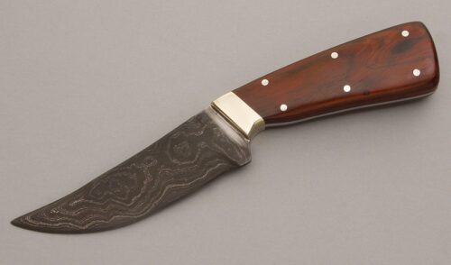 Bill Lassiter Skinner with Cocobolo Wood Scales handle material - Obverse Side - Item #KLC08206