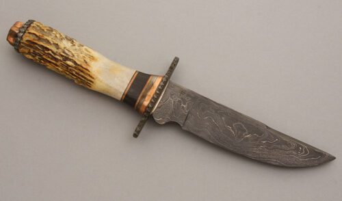 Bill Lassiter Fighter with Whitetail Stag Handle handle material - Obverse Side - Item #KLC08207