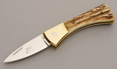 Paul Fox Cutlery Slip Joint Folder with Stag handle material - Obverse Side - Item #KLC08209