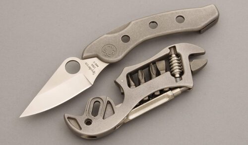 Spyderco Knives T01P SpydeRench with Stainless Steel handle material - Obverse Side - Item #KLC08212