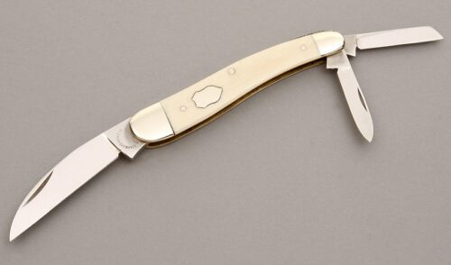 Standard Knife Co Wharncliffe Whittler with Ancient Ivory handle material - Obverse Side - Item #KLC08220