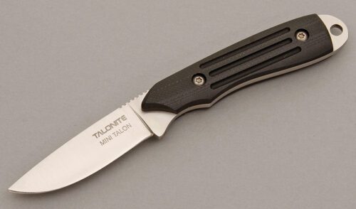Camillus Cutlery Mini Talon Neck Knife with G10 handle material - Obverse Side - Item #KLC08223