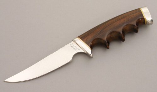 Gerber Knives Model 450 Fish & Game with Ebony Wood handle material - Obverse Side - Item #KLC08228