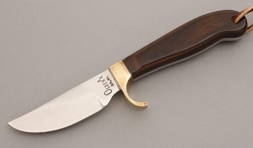 Olsen Knives Hunter with Laminated Wood Scales handle material - Obverse Side - Item #KLC08245