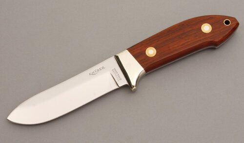 Khyber Knives Model 2720 Hunter with Exotic Wood Handle Scales handle material - Obverse Side - Item #KLC08246