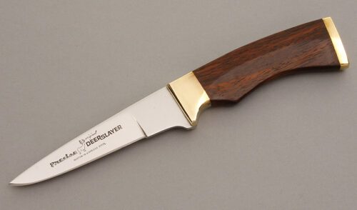Precise Deerslayer Knives Small Game Hunter with Cocobolo Wood Handle handle material - Obverse Side - Item #KLC08248