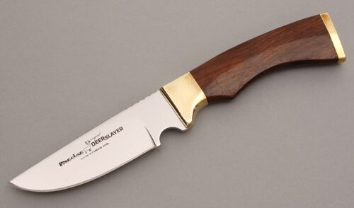 Precise Deerslayer Knives Hunter with Cocobolo Wood handle material - Obverse Side - Item #KLC08258