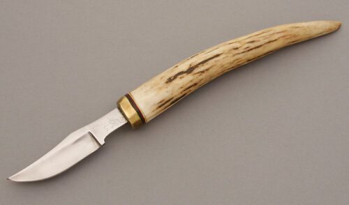 Jon Kirk Small Hunter with Stag handle material - Obverse Side - Item #KLC08268