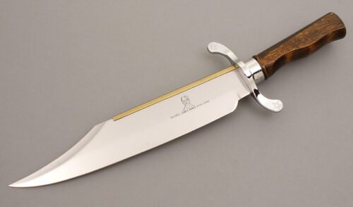 Carvel Hall Bowie with Wood Handle handle material - Obverse Side - Item #KLC08272