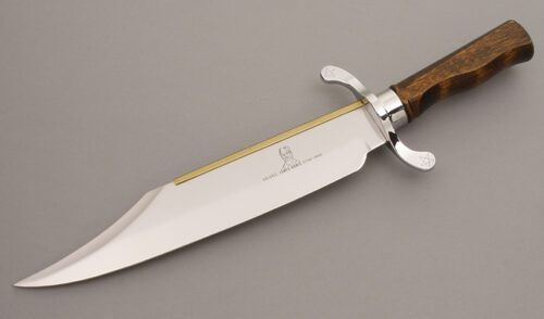 Carvel Hall Bowie with Wood handle material - Obverse Side - Item #KLC08273