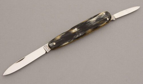 Bruckmann Knives 3 Blade Lobster with Cattle Horn Celluloid handle material - Obverse Side - Item #KLC08274