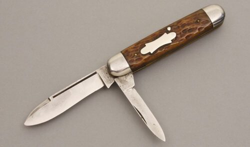 Camillus Cutlery 2 Blade Jack with Jigged Bone Scales handle material - Obverse Side - Item #KLC08286