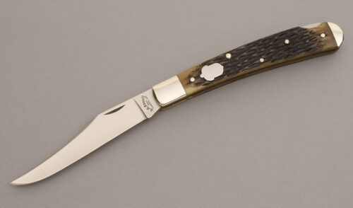 A.G. Russell Grandads Lockback with Jigged Bone handle material - Obverse Side - Item #KLC08299
