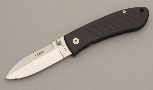 Ka-Bar Knives Dozier Folding Hunter with Black Aluminum Frame handle material - Obverse Side - Item #KLC08301