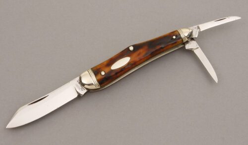 Remington Knives R6836 Norfolk Whittler with Stag Handle Scales handle material - Obverse Side - Item #KLC08307