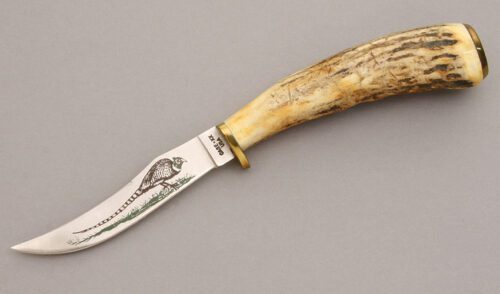 Case Cutlery 523 Small Game Knife with Stag Handle handle material - Obverse Side - Item #KLC08311