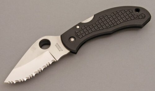 Spyderco Knives C26SBK Snap-It Lockback with Black FRN handle material - Obverse Side - Item #KLC08328