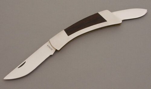 Gerber Knives PK1 Skookum Slip Joint with Stainless Handle Scales handle material - Obverse Side - Item #KLC08334