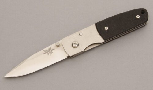 Benchmade Knives Model 330 Pardue Frame Lock with Titanium Frame handle material - Obverse Side - Item #KLC08345