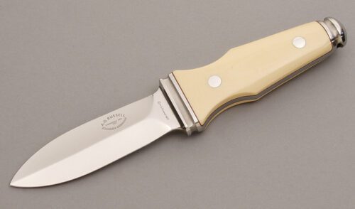 A.G. Russell Sting II with Ivory Micarta Scales handle material - Obverse Side - Item #KLC08348