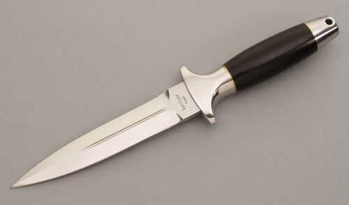 Kershaw Knives Model 1007 Trooper with Ebony Wood Handle handle material - Obverse Side - Item #KLC08373