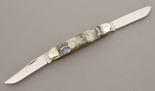 Case Cutlery 72094 Muskrat with Abalone Swirl handle material - Obverse Side - Item #KLC08380
