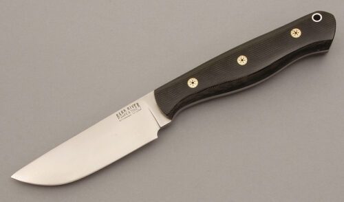 Bark River Knife & Tool Montana Guide with Black Canvas Micarta handle material - Obverse Side - Item #KLC08383