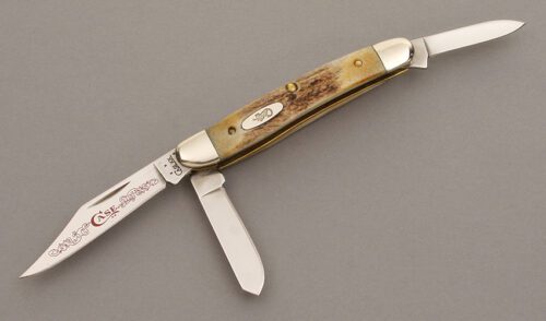 Case Cutlery 53087 Stockman with Stag Scales handle material - Obverse Side - Item #KLC08388